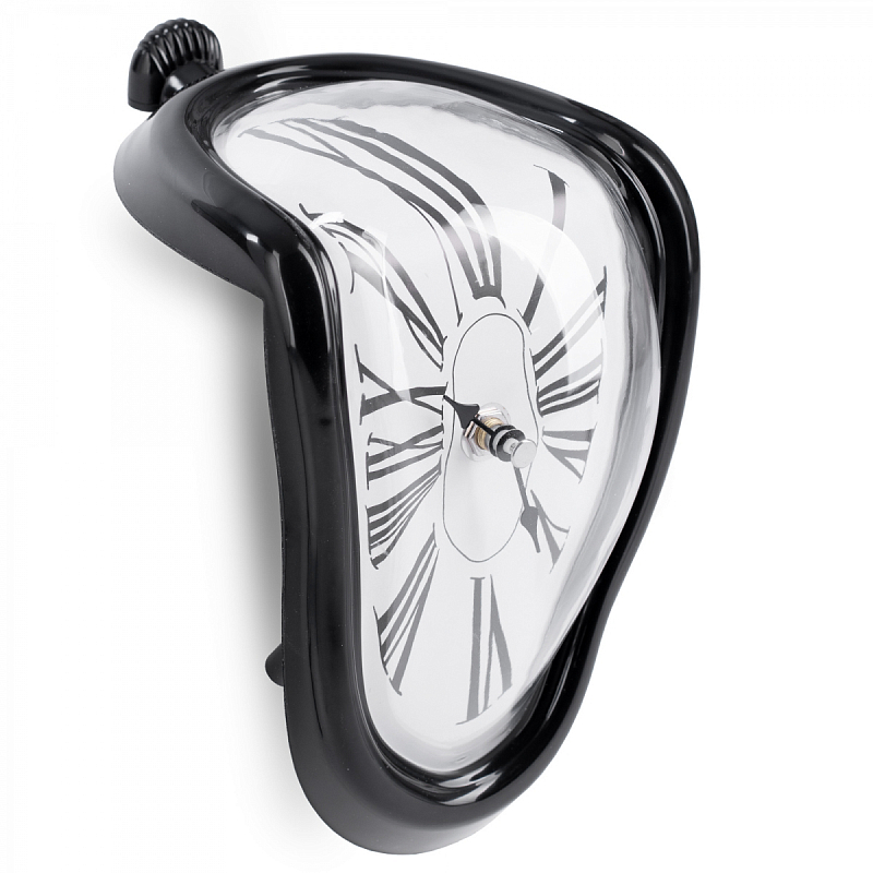 Часы Salvador Dali Soft Clock black Белый Черный в Сочи | Loft Concept 