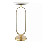Столик приставной с овальным золотым основанием Oval Gold Base варинант исполнения - 1 | Loft Concept в Сочи