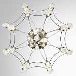 Люстра подвесная из металла с хрустальными подвесками прозрачного цвета Quasar 41 варинант исполнения - 10 | Loft Concept в Сочи