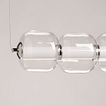 Люстра линейная с 6-ю прозрачными стеклянными плафонами округлой формы HANDLE GRAPE варинант исполнения - 6 | Loft Concept в Сочи