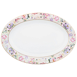 Сервиз столовый из фарфора белый с цветочным принтом на 6 персон 23 предмета Flower Porcelain Collection варинант исполнения - 2 | Loft Concept в Сочи