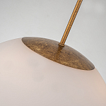 Подвесной светильник золотого цвета с полусферическим опаловым плафоном и декоративным элементом Elstead Lighting варинант исполнения - 5 | Loft Concept в Сочи