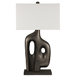 Настольная лампа с прямоугольным тканевым абажуром на фигурном каркасе Brutilist  варинант исполнения - 4 | Loft Concept в Сочи