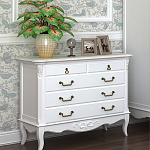 Комод белый из массива бука в стиле прованс White Provence варинант исполнения - 4 | Loft Concept в Сочи