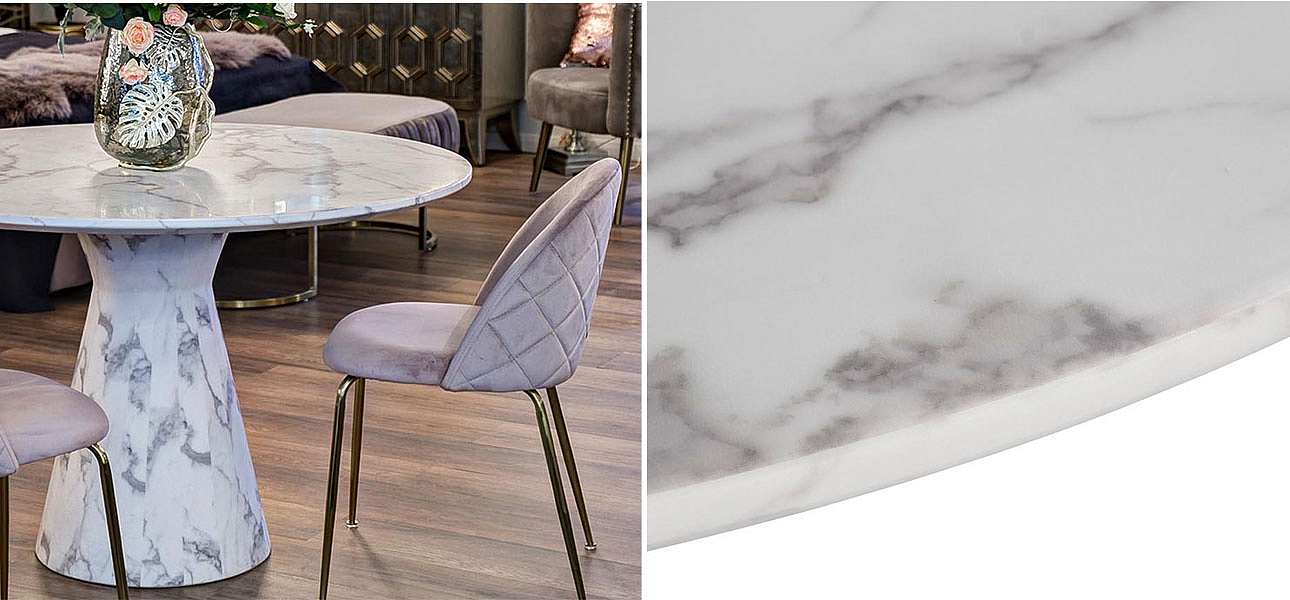 Стол обеденный Abundance of white marble Стол обеденный Abundance of white marble - Loft-Concept в Сочи