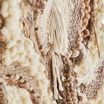 Овальный Современный Гобелен Абстракция в бежевых тонах Shallow варинант исполнения - 3 | Loft Concept в Сочи