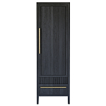 Узкий Шкаф Primo с 2 выдвижными ящиками Черный дуб варинант исполнения - 1 | Loft Concept в Сочи