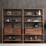 Стеллаж в гостиную для книг Moon Walnut Furniture варинант исполнения - 3 | Loft Concept в Сочи
