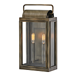 Настенный фонарь прямоугольной формы цвета состаренная латунь с двумя лампами Hinkley варинант исполнения - 1 | Loft Concept в Сочи