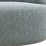 Дизайнерское круглое мягкое кресло в голубой пестрой обивке Roux Round Armchair варинант исполнения - 4 | Loft Concept в Сочи