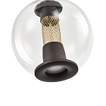 Подвесной светильник с плафоном в форме шара Inner Gleam Orb black  варинант исполнения - 3 | Loft Concept в Сочи