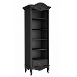 Стеллаж черный узкий из массива бука с 5-ю полками Black Provence варинант исполнения - 1 | Loft Concept в Сочи