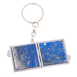 Зеркало брелок складное двухстороннее из натурального камня Лазурит Stone Mirrors варинант исполнения - 6 | Loft Concept в Сочи