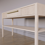 Дизайнерская Консоль с полкой и ящиком Primo Светлый дуб варинант исполнения - 4 | Loft Concept в Сочи