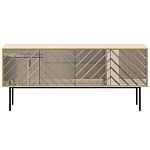 Длинная тумба с зеркальным декором Serena варинант исполнения - 9 | Loft Concept в Сочи