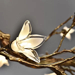 Люстра в виде золотой ветки с цветами Glass Flower Pendant Light варинант исполнения - 9 | Loft Concept в Сочи