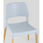 Пластиковый стул на ножках из массива бука Ferret Grey-Blue варинант исполнения - 2 | Loft Concept в Сочи