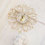 Часы настенные из металла золотые с белым циферблатом Current Time варинант исполнения - 4 | Loft Concept в Сочи