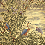 Обои ручная роспись Le Brésil Amarelo Deep Rich Gold варинант исполнения - 1 | Loft Concept в Сочи