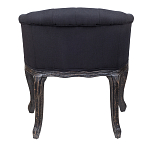 Кресло низкое в стиле прованс Черный Лен Louis French Armchair  варинант исполнения - 3 | Loft Concept в Сочи
