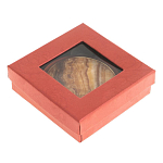 Зеркало карманное складное круглое из натурального камня Оникс в подарочной упаковке Gold Stone Mirrors варинант исполнения - 4 | Loft Concept в Сочи