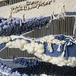 Современное ткачество гобелен в синих оттенках Blue Undine II варинант исполнения - 2 | Loft Concept в Сочи