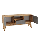 ТВ-тумба с фасадом цвета серый бетон Grace of Furniture  варинант исполнения - 3 | Loft Concept в Сочи