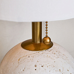 Настольная лампа на круглом основании из натурального камня Bartolomeo варинант исполнения - 2 | Loft Concept в Сочи