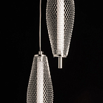 Люстра круглая каскадня с 5-ю плафонами из металлической сетки Mesh Lampshade Lighting варинант исполнения - 8 | Loft Concept в Сочи