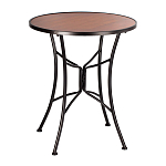 Столик приставной с круглой столешницей на металлическом черном основании Scenical Table варинант исполнения - 1 | Loft Concept в Сочи