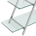 Стеллаж со стеклянными полками на стальном каркасе X-ray варинант исполнения - 5 | Loft Concept в Сочи