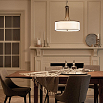 Люстра подвесная с двойным круглым плафоном из органзы и матового стекла Kichler варинант исполнения - 12 | Loft Concept в Сочи