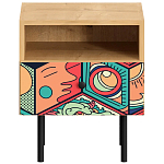 Прикроватная тумба с изображением на ящике Elise Nightstand варинант исполнения - 17 | Loft Concept в Сочи