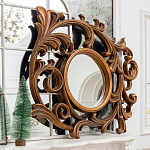Зеркало настенное с рамой цвета античная бронза Classic Ornament Mirror варинант исполнения - 2 | Loft Concept в Сочи