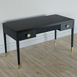 Письменный стол Elsa Dreams Black Шпон дерево с двумя ящиками варинант исполнения - 2 | Loft Concept в Сочи