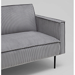 Диван современный вельветовый прямой Worcester Серый варинант исполнения - 3 | Loft Concept в Сочи