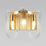 Бра с металлическим основанием золотого цвета и хрустальными подвесками Textured Glass варинант исполнения - 2 | Loft Concept в Сочи