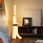 Торшер геометрический с тремя мраморными плафонами Marble Tripod варинант исполнения - 8 | Loft Concept в Сочи