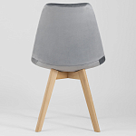 Стул с мягким велюровым сиденьем Arvika Grey варинант исполнения - 4 | Loft Concept в Сочи