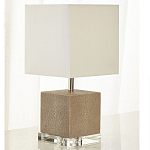 Настольная лампа деревянная с белым абажуром Wooden Table Lamp варинант исполнения - 1 | Loft Concept в Сочи