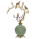 Фарфоровый подсвечник с бронзовым декором Eden Garden варинант исполнения - 1 | Loft Concept в Сочи