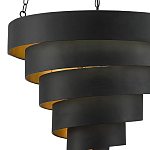 Подвесной светильник в форме спирали черный с золотой внутренней отделкой Warm Glow варинант исполнения - 1 | Loft Concept в Сочи