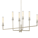 Люстра с 6-ю белыми матовыми плафонами из стекла в форме цилиндра Longitude варинант исполнения - 3 | Loft Concept в Сочи