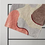 Ковер из хлопка с абстрактным принтом бежевого цвета Elysian Flow Blush варинант исполнения - 6 | Loft Concept в Сочи