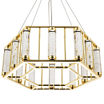 Люстра в форме шестиугольника с хрустальным декором Agace Crystal Chandelier варинант исполнения - 1 | Loft Concept в Сочи