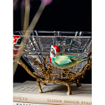 Чаша квадратная из прозрачного стекла с фигурками разноцветных птиц Eden Garden варинант исполнения - 3 | Loft Concept в Сочи