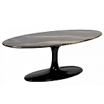 Стол журнальный овальный с столешницей из искусственного мрамора Alonso Gloss варинант исполнения - 2 | Loft Concept в Сочи