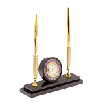 Часы настольные с двумя ручками из натурального камня Stone Clock варинант исполнения - 2 | Loft Concept в Сочи