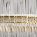 Люстра круглая с прозрачными стеклянными трубками 51 см Nembus варинант исполнения - 9 | Loft Concept в Сочи