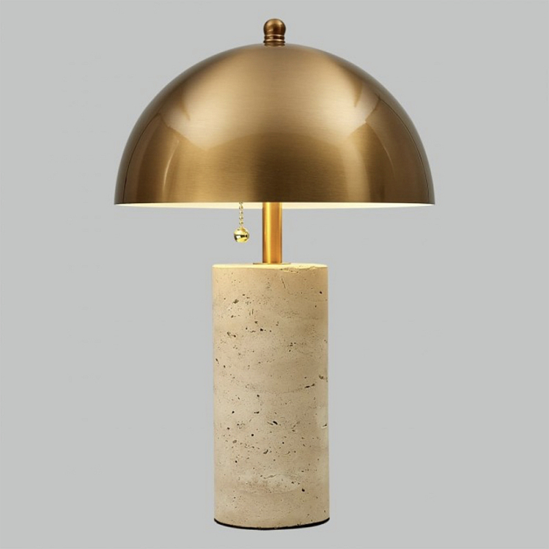 Настольная Лампа Lorenza Brass Beige stone Латунь Бежевый в Сочи | Loft Concept 